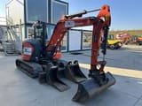 2021 Kubota U50-5 mini excavator, front three-quarter view