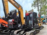 Sany SY60C mini excavator, front three-quarter view