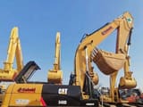 Caterpillar 340D crawler excavator, side profile view