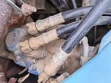 Kubota 3.5U Mini Excavator hydraulic pump and hose detail