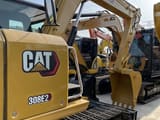 Caterpillar 308E2 mini excavator, side view