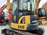 2020 Komatsu PC55MR-2 mini excavator, rear three-quarter view