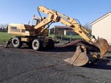 1979 Liebherr 911 wheel excavator, side profile view