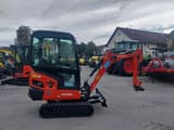 2014 KX 016-4 mini excavator, side profile view