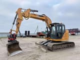 2013 CASE CX 145 C SR crawler excavator, side profile view