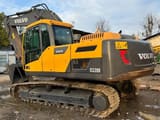 Volvo EC220D crawler excavator, rear three-quarter view