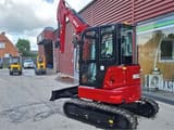 Mole M35ZT mini excavator, rear three-quarter view