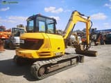 2016 JCB 100C-1 mini excavator, rear three-quarter view