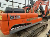2021 Doosan DX300LC-9C crawler excavator, rear three-quarter view