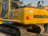 2014 Komatsu PC220 crawler excavator, rear three-quarter view