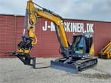 XCMG XE80E crawler excavator, front three-quarter view