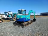 2012 IHI 60NS mini excavator, rear three-quarter view