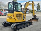 2020 Komatsu PC55MR-5 mini excavator, rear three-quarter view