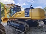 2023 Komatsu PC400-8 crawler excavator, rear three-quarter view