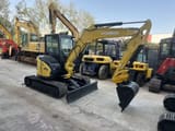 2024 Yanmar VIO55-6 mini excavator, front three-quarter view