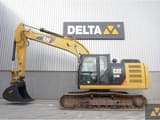 2016 Caterpillar 320EL crawler excavator, side profile view