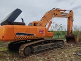 2017 Doosan DX420LC-9C crawler excavator, rear three-quarter view