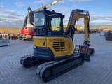 2017 Yanmar VIO50-6 mini excavator, rear three-quarter view