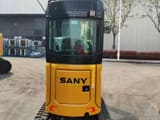 2025 Sany SY20C Crawler Excavator from the rear, highlighting the SANY logo on the counterweight