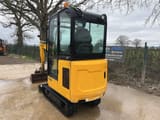 2022 JCB 16C-1 mini excavator, rear three-quarter view