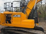 2020 JCB 140X LC crawler excavator side view with engine compartment open