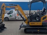 XCMG XE27E mini excavator, side view
