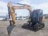 2022 Sany SY75C mini excavator, front three-quarter view