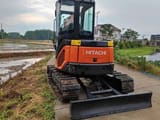 Hitachi ZX50U mini excavator, rear view