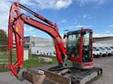 2016 Yanmar VIO50-U mini excavator, front three-quarter view