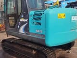 2022 Kobelco SK75-8 mini excavator, rear three-quarter view