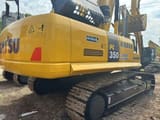 2021 Komatsu PC350-7 crawler excavator rear three-quarter view