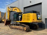 2018 Caterpillar 352F crawler excavator, rear three-quarter view