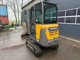 2017 Volvo EC18D mini excavator, rear three-quarter view