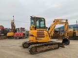 2014 Yanmar VIO50-U mini excavator, rear three-quarter view