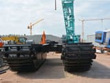 2024 Swampmaster 2200 amphibious pontoon undercarriage, rear view