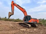 2022 Doosan DX225LC crawler excavator, side profile view