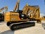 2022 Caterpillar 323D2L crawler excavator, rear three-quarter view