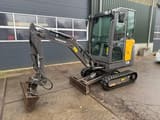 2017 Volvo EC18D mini excavator, side view