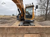 2017 Hyundai HX235 LCR crawler excavator, front view from cab perspective