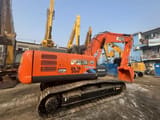 2018 Hitachi ZAXIS 200 crawler excavator, rear three-quarter view