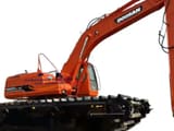 2020 Doosan DH220LC-7 amphibious crawler excavator side view