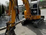 2012 IHI 25VX3 mini excavator, rear three-quarter view