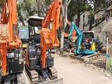 2023 Hitachi ZX17U mini excavator, rear three-quarter view