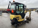 2017 Yanmar SV18 mini excavator, rear three-quarter view