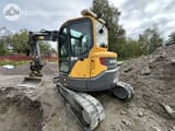 2017 Volvo ECR58D mini excavator, rear three-quarter view