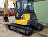 2016 Komatsu PC50MR-2 mini excavator, rear three-quarter view