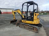 2018 Caterpillar 302.7DCR crawler excavator, rear three-quarter view