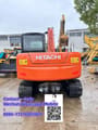 Hitachi ZX70 mini excavator, rear view