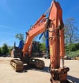 2020 Hitachi ZX300LCN-6 crawler excavator, low-angle front view