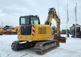 2016 Caterpillar 308E2CR crawler excavator, rear three-quarter view